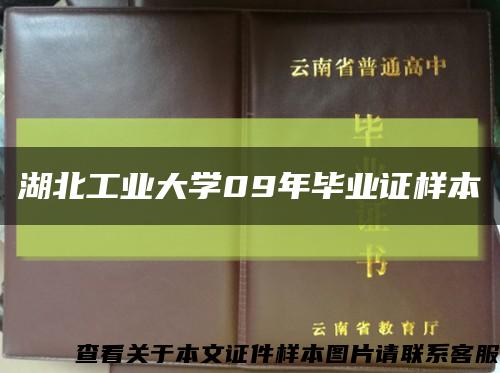 湖北工业大学09年毕业证样本缩略图