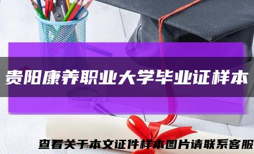 贵阳康养职业大学毕业证样本缩略图