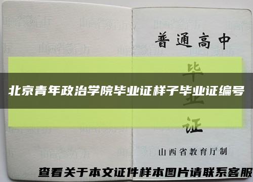 北京青年政治学院毕业证样子毕业证编号缩略图