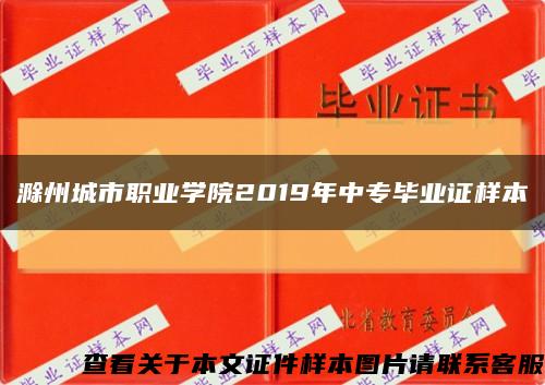 滁州城市职业学院2019年中专毕业证样本缩略图