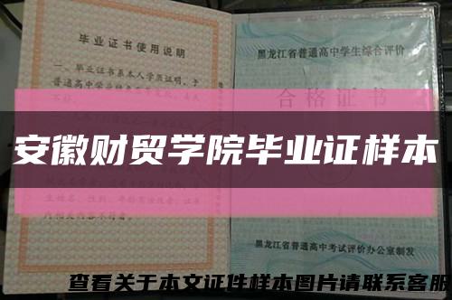 安徽财贸学院毕业证样本缩略图