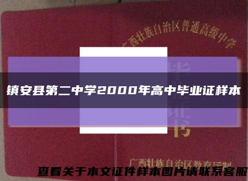 镇安县第二中学2000年高中毕业证样本缩略图