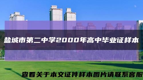 盐城市第二中学2000年高中毕业证样本缩略图