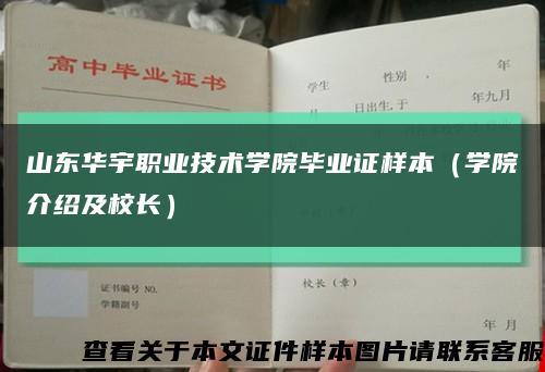 山东华宇职业技术学院毕业证样本（学院介绍及校长）缩略图