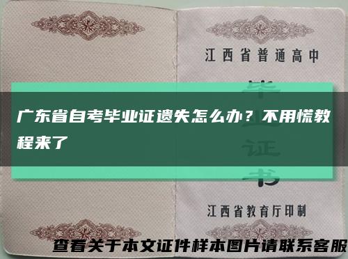 广东省自考毕业证遗失怎么办？不用慌教程来了缩略图