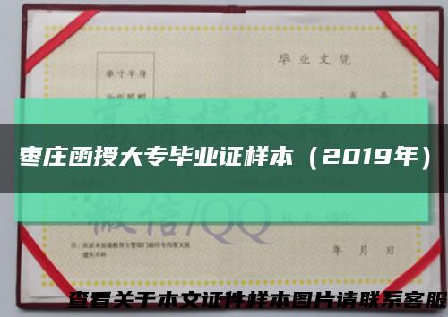 枣庄函授大专毕业证样本（2019年）缩略图