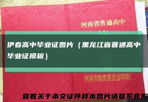 伊春高中毕业证图片（黑龙江省普通高中毕业证模板）缩略图