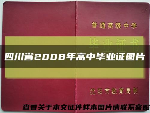 四川省2008年高中毕业证图片缩略图