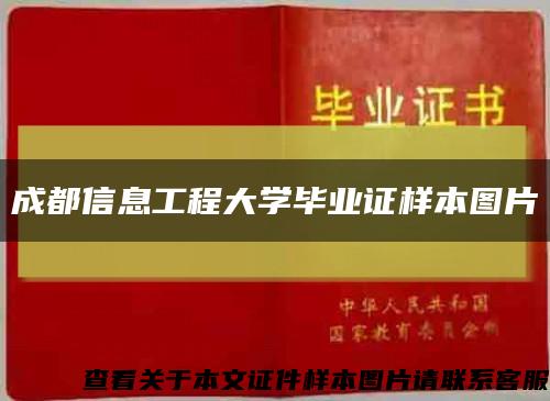 成都信息工程大学毕业证样本图片缩略图