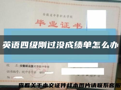 英语四级刚过没成绩单怎么办缩略图