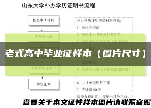 老式高中毕业证样本（图片尺寸）缩略图