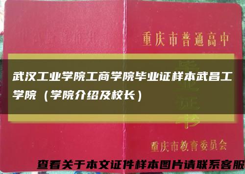 武汉工业学院工商学院毕业证样本武昌工学院（学院介绍及校长）缩略图