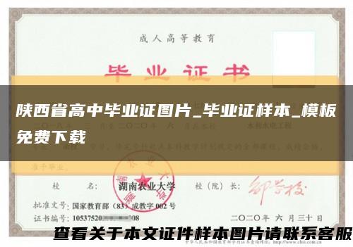 陕西省高中毕业证图片_毕业证样本_模板免费下载缩略图